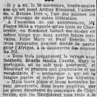 La Presse 1925 11 22 02 01 fugue de Rimbaud