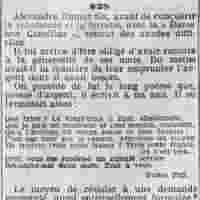La Presse 1925 11 22  demandes dargent Dumas fils