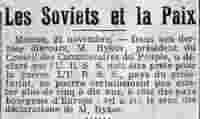 v La Presse 1925 11 22 03 les Soviets et la paix