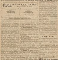 Le Petit écho de la mode 1925 11 22 menus et recettes