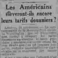 v Paris soir 1925 11 22 les Américains vont-ils relever leurs tarifs douaniers
