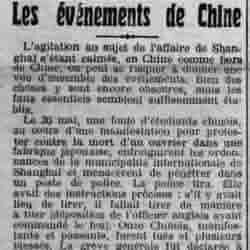 La Justice 1925 11 26 01 01 les évènements en Chine