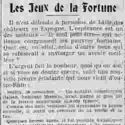La Presse 1925 11 29 01 le jeu de la fortune
