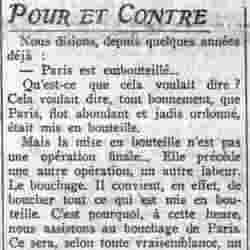 Le Petit Parisien 1925 11 29 01 Maurice Prax Paris est embouteillé