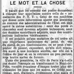 Le Temps 1925 11 29 01 01 le mot et la chose