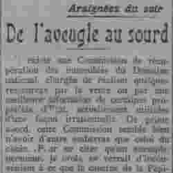 Paris soir 1925 11 29 01 Araignées du soir par Bernard Gervaise : de l'aveugle au sourd