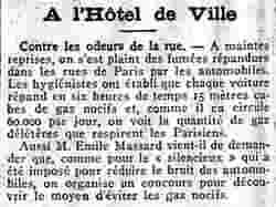 v Journal des débats 1925 12 06  les gaz nocifs contre les odeurs de la rue