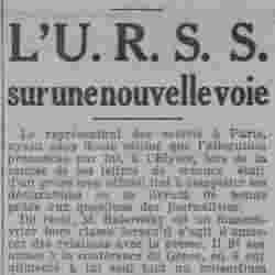 LHomme libre 1925 12 13 La Déclaration de M. RAKOWSKY