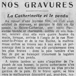 v Le Petit journal illustré 1925 12 13 nos gravures La Catherinette et le pendu