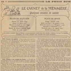 Le Petit écho de la mode 1925 12 13 menus et recettes