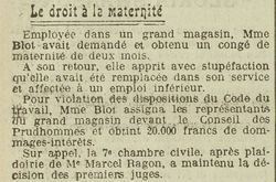 L'Oeuvre 1925 12 20  droit à la maternité