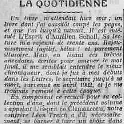 La Presse 1925 12 20 la quotidienne Aurélien Scholl