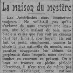 v Paris soir 1925 12 20 La maison du mystère par  Bernard Gervaise