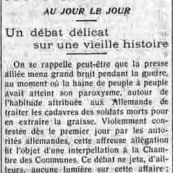 Journal des débats 1926 01 03 Un débat délicat sur une vieille histoire, dont le général Chartris est à l'origine