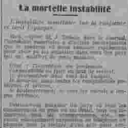 L'Homme libre 1926 01 03 revue de presse :  La mortelle instabilité, les rois sans trône, l'unijambiste