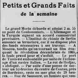 Le Funi 1926 01 03 02 petits et grands faits de la semaine 01