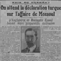 v Paris soir 1926 01 03 Paix ου guerre ? On attend la déclaration turque sur l'affaire de Mossoul