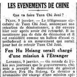 Figaro 1926 01 10 Les évènements de Chine