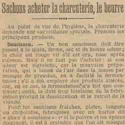 Le Petit écho de la mode 1926 01 10 Sachons acheter la charcuterie, le beurre