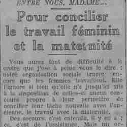 Paris soir 1926 01 10 01 Notre organisation sociale ignore encore que les femmes travaillent