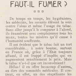 v LÉclaireur du dimanche 1926 01 Faut-il fumer ?