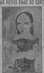 v Paris soir 1926 01 17  la petite fille au chat - Foujita