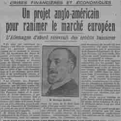 v Paris soir 1926 01 17 L'Angleterre et l'Amérique, jouent les premiers rôles sur le marché économique