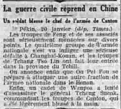 v Le Petit Parisien 1926 01 21 La guerre civile reprend en Chine