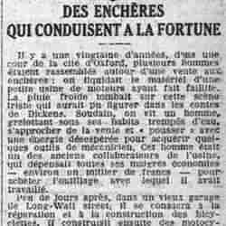v Le Petit Parisien 1926 01 21 Des enchères conduisent M. W.-R. Morris à la fortune