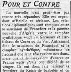 Le Petit Parisien 1926 01 24 L'éternelle guerre des tarifs douaniers