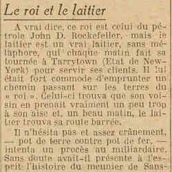 Excelsior 1926 01 31 02 Le roi et le laitier un différend entre Rockefeller et un laitier.