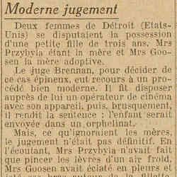 Excelsior 1926 01 31 Verdict du juge Brennan-Salomon