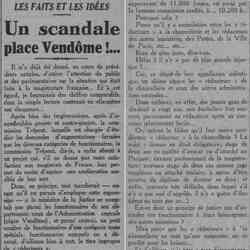 La Lanterne 1926 01 31 Les faits et les idées. Un scandale place Vendôme