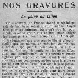 v Le Petit journal illustré 1926 01 31 02 Nos gravures la peine du talion