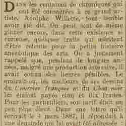 Excelsior 1926 02 07 Willette était un très grand peintre