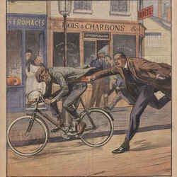 Le Petit journal illustré 1926 02 07 Un député rattrape à la course un voleur de bicyclette