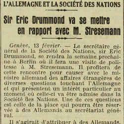 L'Oeuvre 1926 02 14 L'Allemagne et la SDN