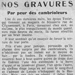 v Le Petit journal illustré 1926 02 14 02 Nos gravures par peur des cambrioleurs