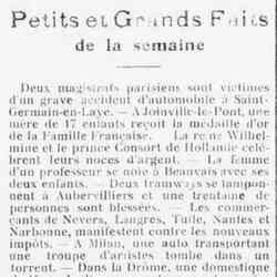 Le Funi 1926 02 21  Petits et grands faits de la semaine - 21 février 1926