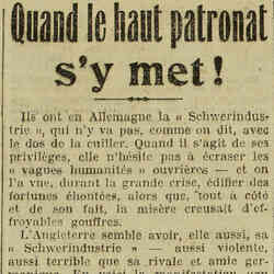L'Oeuvre 1926 02 28 Un millier d'ouvriers métallurgistes sont en grève pour une question de salaire