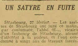 La Dépêche 1926 02 28 Un satyre en fuite