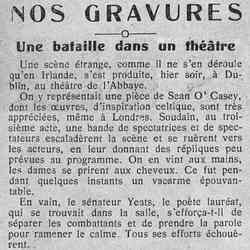 v Le Petit journal illustré 1926 02 28 02 Nos gravures bataille dans un théâtre