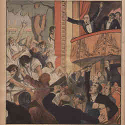 Le Petit journal illustré 1926 02 28 Bataille dans un théâtre