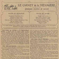 Le Petit écho de la mode 1926 02 28 Les recettes hebdomadaires du Grillon du foyer et de La Bignole