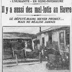 L'Humanité 1926 03 14 Il y a aussi des mal-lotis au Havre