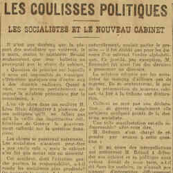 La Dépêche 1926 03 14 Les socialistes et le nouveau cabinet