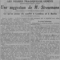 La Lanterne 1926 03 14 Une suggestion de M. Stresemann
