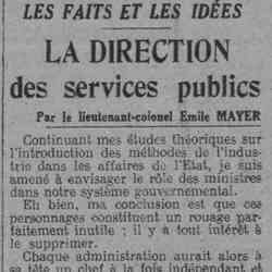 La Lanterne 1926 03 21 01 01 Le rôle des ministres dans notre système gouvernemental