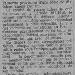 La Lanterne 1926 03 21 01 02 Le rôle des ministres dans notre système gouvernemental