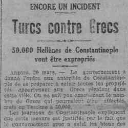 La Lanterne 1926 03 21 Turcs contre Grecs